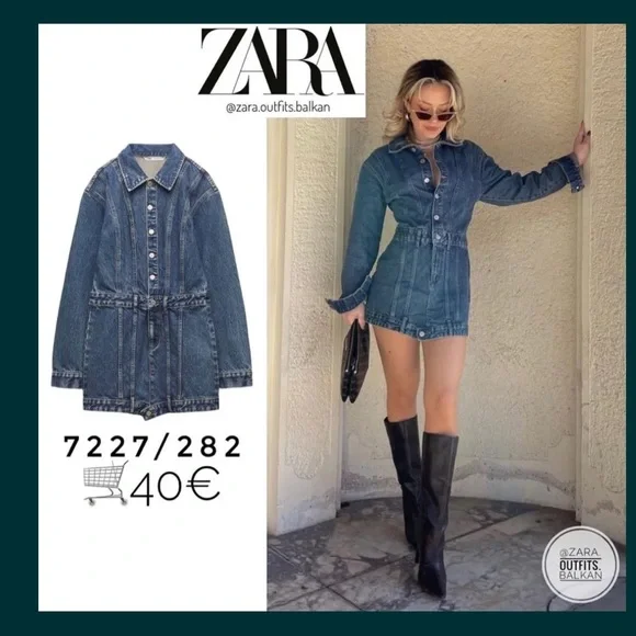 その他 Z A R A Zara | Dresses | Zara Trf Denim Midi Dressblue 722782 | Poshmark